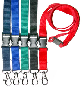Wide Heavy Duty Lanyard with Safety Breakaway and Release Buckle